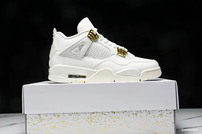 Reps LUCY Gold Jordan 4 Retro AQ9129-170 Metallic 0622